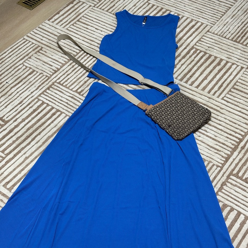 Tommy Hilfiger Bag&Spring Outfit Bundle from Pretty Garden Long Skirt,Top, Bag